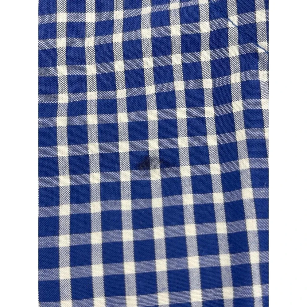 Banana Republic, Classic Fit, Blue Plaid, Long Sleeve, Button Up Dress Shirt, L